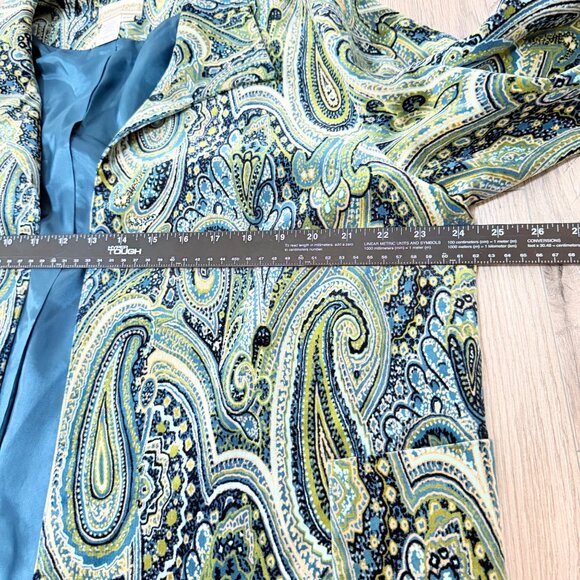 Coldwater Creek Peacock Paisley Jacket Womens Plus Size PXL Open Front Lined - Picture 9 of 14